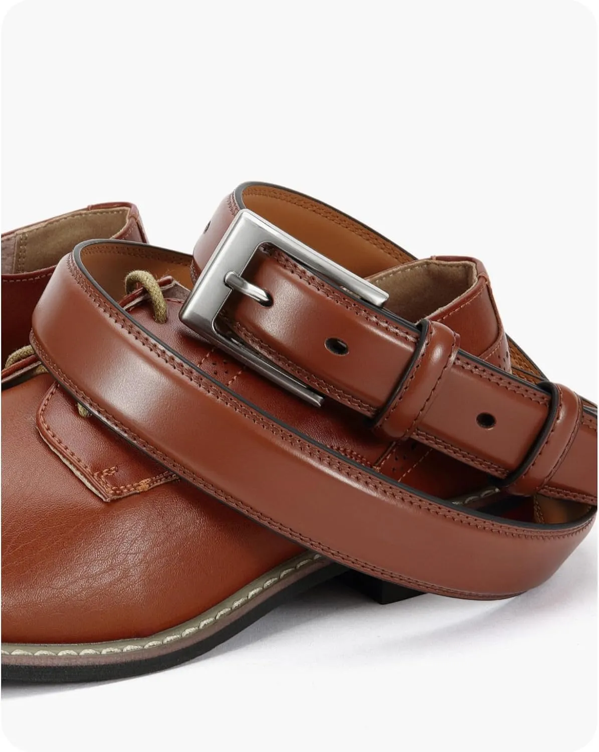CHAOREN Mens Belts Leather 1 1/8" for Gift Men - Perfect Companion to Mens Dress Shoes
