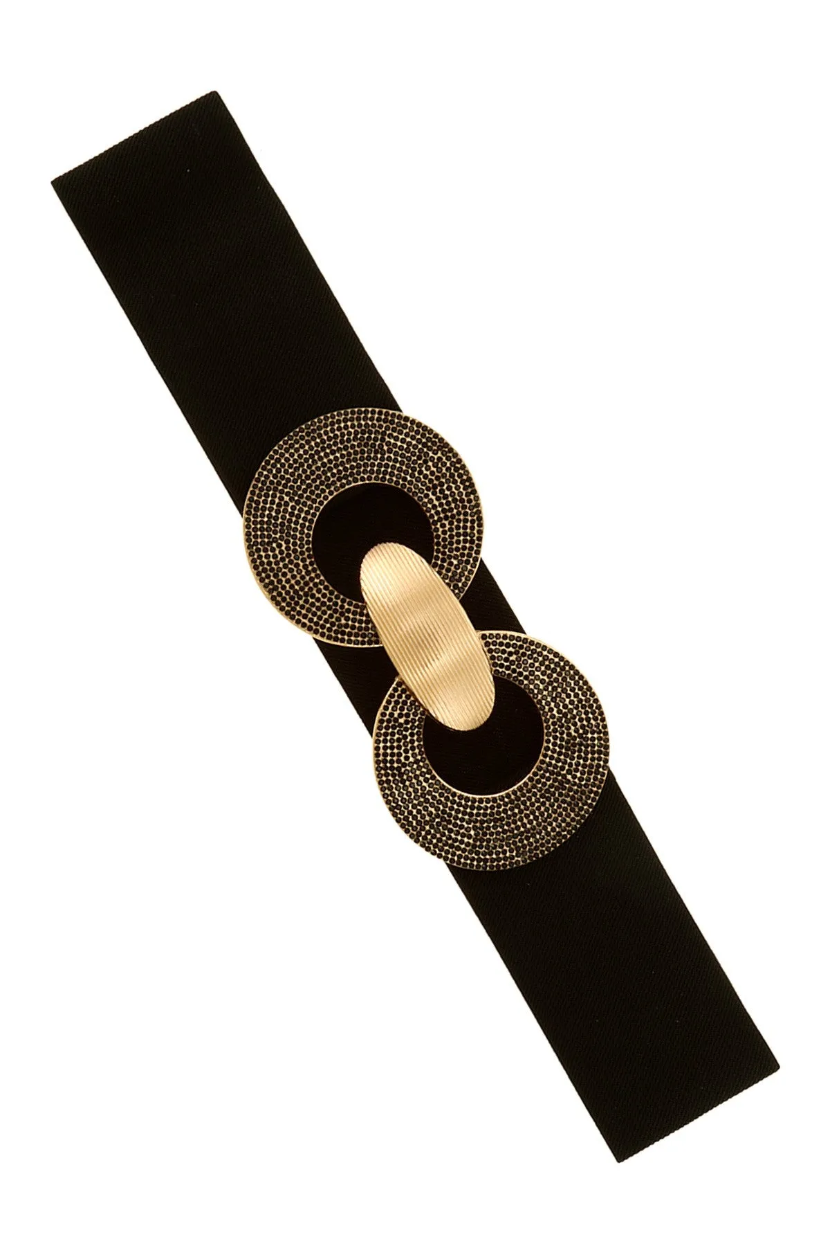 Double Circle Linked Buckle Elastic Belt