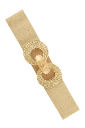 Double Circle Linked Buckle Elastic Belt