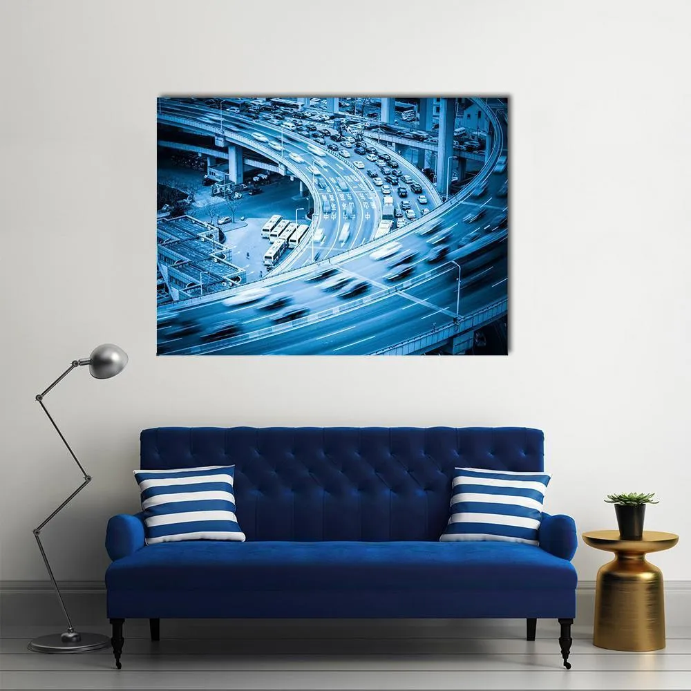 Heavy Traffic Closeup Canvas Wall Art