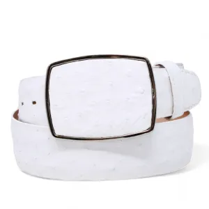 Men's Los altos Ostrich Cowboy Belt White