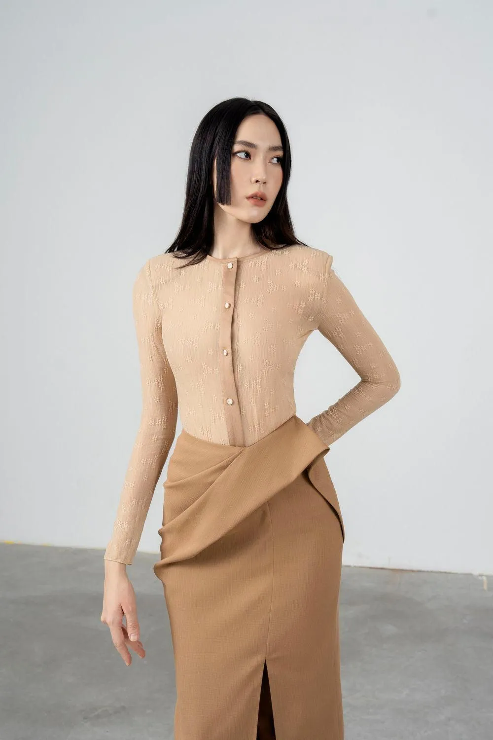 Vera Slit Waist Pleated Spandex Set