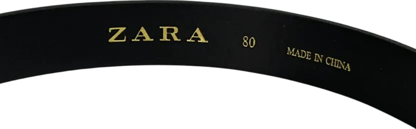 ZARA Brown Leopard Print Belt UK 8